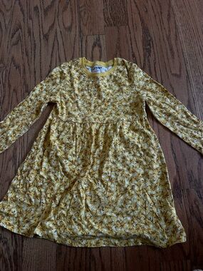 Old Navy Yellow Floral Long Sleeve Girls' Dress